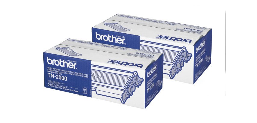 Pack 2 toners black Brother TN-2000