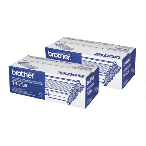 Brother TN2000 Pack 2 tóneres originales negros (2x2500 páginas)