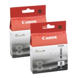 Pack 2 cartridges Canon CLI 8 black for inkjet printer