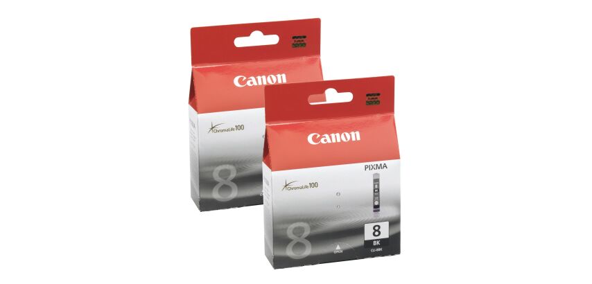 Pack 2 cartridges Canon CLI 8 black for inkjet printer