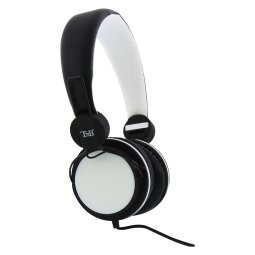 Zusammenklappbarer Kopfhörer zweifarbig weiß/schwarz 