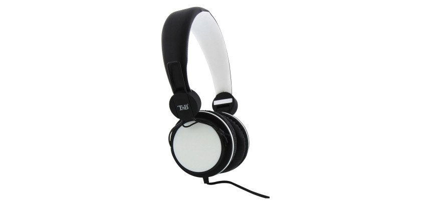 Casque filaire pliable be-color blanc/noir