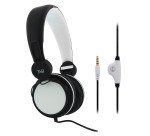 Casque filaire pliable be-color blanc/noir