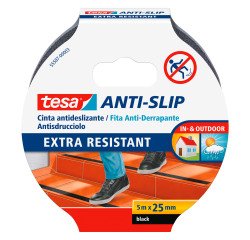Cinta antideslizante color negro.
