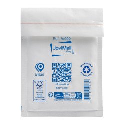 Pochette à bulles d'air kraft blanc 110 x 160 mm - Carton de 200