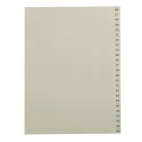 Beige numbered dividers A4 cardboard 25 divisions 26 to 50 - 1 set