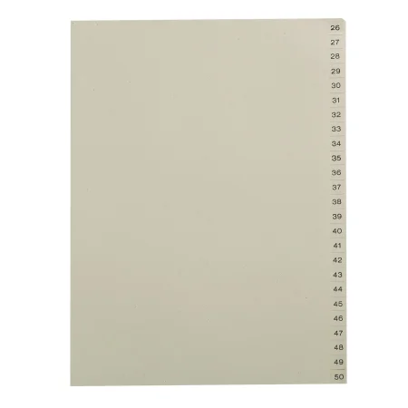 Intercalaires A4, imprimé à double face, chiffres 1-20, 11 trous, carton,  blanc