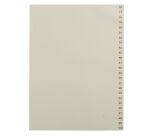 Intercalaires numériques beiges A4 carte 100 onglets 76 à 100 - 1 jeu