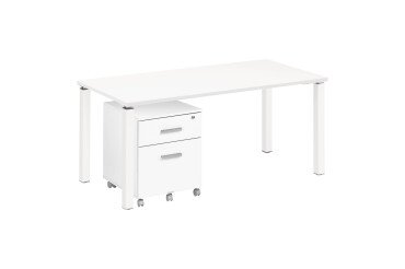 Pack bureau Eden L 160 cm + caisson mobile 2 tiroirs Eden