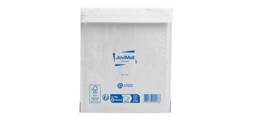 Pochette matelassée kraft blanc 220 x 260 mm MailLite 92 g - Carton de 100