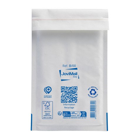Pochette matelassée bulles d'air JoviMail Easy kraft blanc