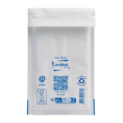 Bolsa con burbujas kraft blanco 120 x 210 mm 92 g - Caja de 200