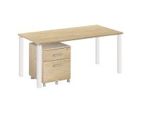 <div>Eden office set L 160 cm + Eden mobile pedestal with 2 drawers</div>