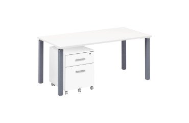 <div>Eden office set L 160 cm + Eden mobile pedestal with 2 drawers</div>