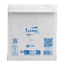 Pochette à bulles d'air kraft blanc 220 x 260 mm - Carton de 100