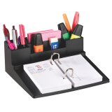 Memo block holder with compartment for accessories