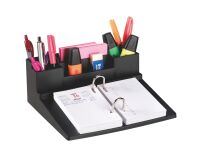 Memo block holder with compartment for accessories