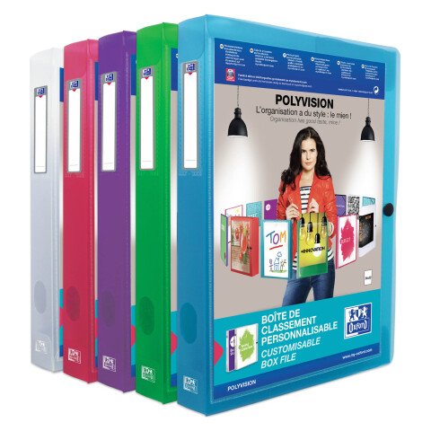 Carpeta de proyecto surtido translúcido personalizable Polyvision Oxford Elba 24 x 32 cm lomo 4 cm