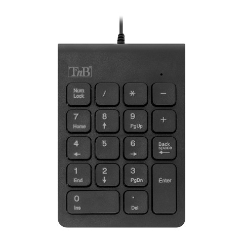 Teclado numérico con cable TnB para portátiles con teclas antideslizantes
