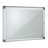 Indoor display case, 6 sheets, alu metallic wall