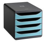 Module de classement Exacompta Big Box 4 tiroirs coffre noir