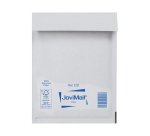 Pochette à bulles d'air kraft renforcé blanc 124 g Jovimail Plus 150 x 210 mm sans fenêtre - Carton de 100