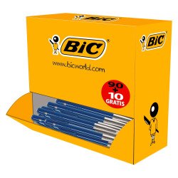 Pak van 90 balpennen Bic M10 inklikbaar + 10 gratis 