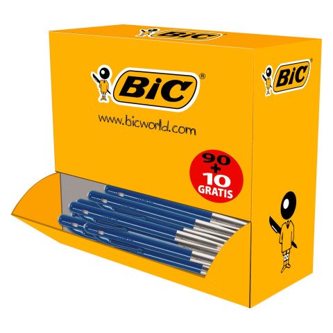 Pack de 90 bolígrafos Bic M10 retráctiles + 10 gratuitos azul
