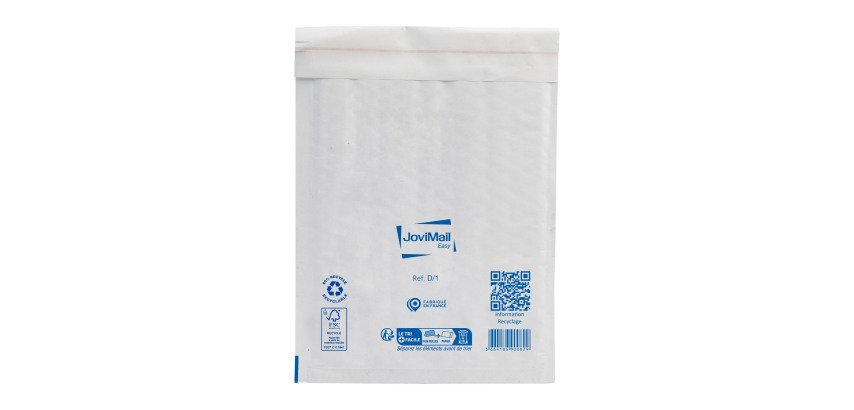 Pochette matelassée bulles d'air JoviMail Easy kraft blanc