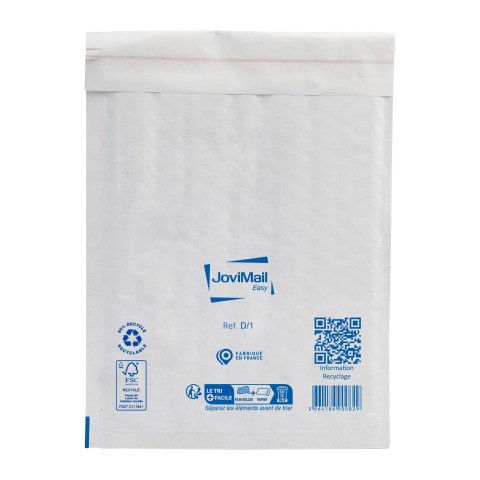 Bolsa con burbujas kraft blanco 180 x 260 mm 92 g - Caja de 100