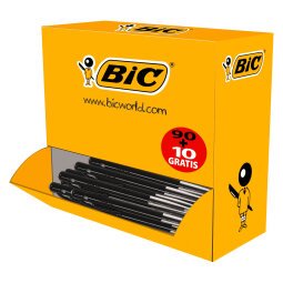 Pak van 90 balpennen Bic M10 inklikbaar + 10 gratis 