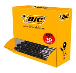 Stylos bille Bic M10 rétractable - lot de 100 dont 10 gratuits