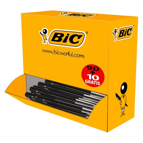 Pack de 90 bolígrafos Bic M10 retráctiles + 10 gratuitos negro