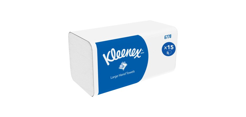 Papier essuie-mains pliage enchevêtré Kleenex Airflex Ultra 6778 - Carton de 1860