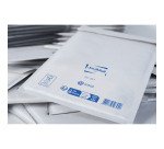 Pochette à bulles d'air kraft renforcé blanc 124 g Jovimail Plus 180 x 260 mm sans fenêtre - Carton de 100