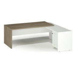 <span style="color:blue">Direction Desk with Return on Wooden Legged Essenzza Chest</span>