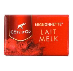 Napolitains chocolat au lait individuels Côte d'Or - Boîte de 1,2 kg - 120 pièces