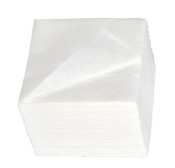 Serviette Cocktail Tork ouate 2 plis 24 x 24 cm, blanche - Paquet de 200