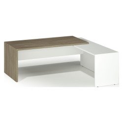 Bureau Direction avec retour piètement bois Essenzza
