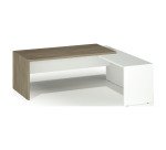 Bureau Direction avec retour piètement bois Essenzza