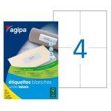 Etiquette adresse multi usage 105 x 148,5 mm Agipa 100805 blanche - boite de 2000