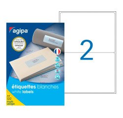De_bte 200 etiq opaq 199,6x143,5mm mu 100 feuilles 2 etiq par page