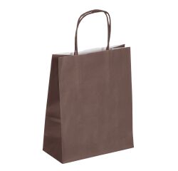 Shopping bags in kraft with twisted handles 22 x 18 x 8 cm - pack of 50