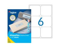 Multifunktionelle undurchsichtige Etiketten 99,1 x 93,1 mm Agipa 102421 weiß - Karton von 600