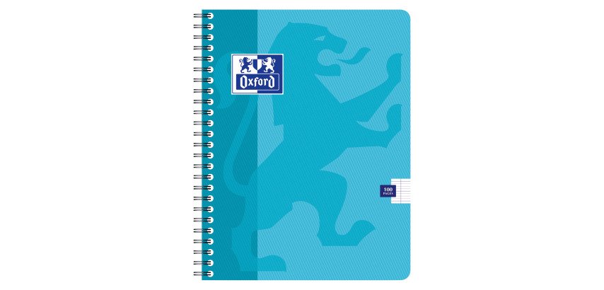 Cahier spirale Oxford Office 17 x 22 cm - grands carreaux - 100 pages
