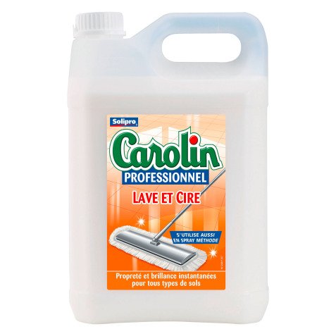 Nettoyant sols Lave et Cire Carolin Professionnel - Bidon de 5 L