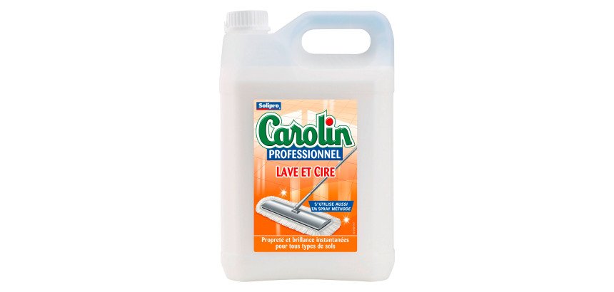 Nettoyant sols Carolin Lave et Cire - Bidon de 5 litres