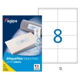 Etiquettes adresses 105 x 70 mm Agipa 119003 - Boîte de 800