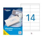 Etiquettes adresses 105 x 39 mm Agipa 119002 - Boîte de 1400