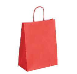 Bolsa de papel kraft asas trenzadas 30 x 23 x 12 cm - Caja de 50